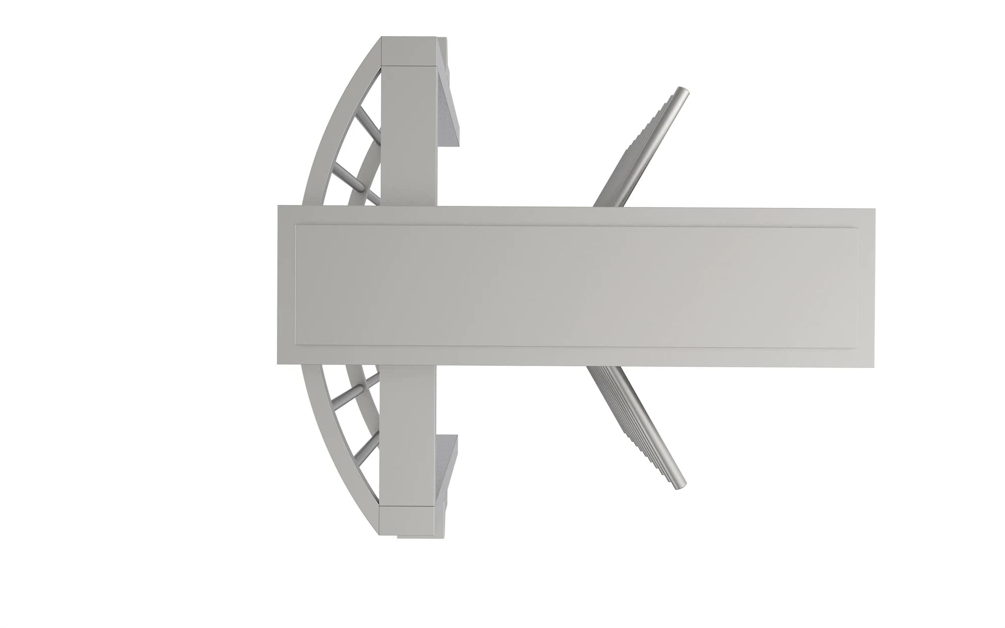 FC-FFHTLSFJT full-height rotating turnstile assembly viewed from above