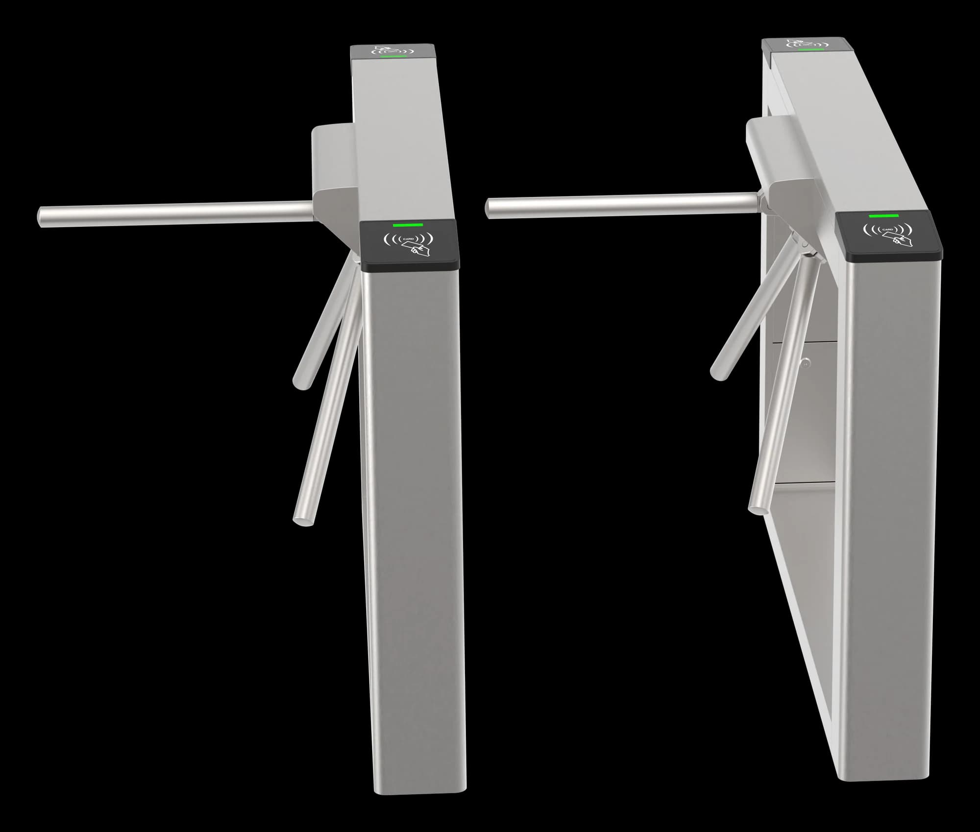 FC-TFTZQ two slim tripod cabinets viewed from the passage entrance