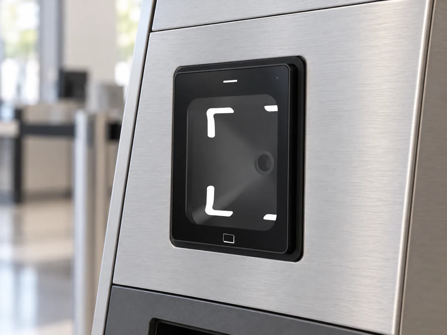 Application illustration of an FC8135 reader integrated into an equipment panel