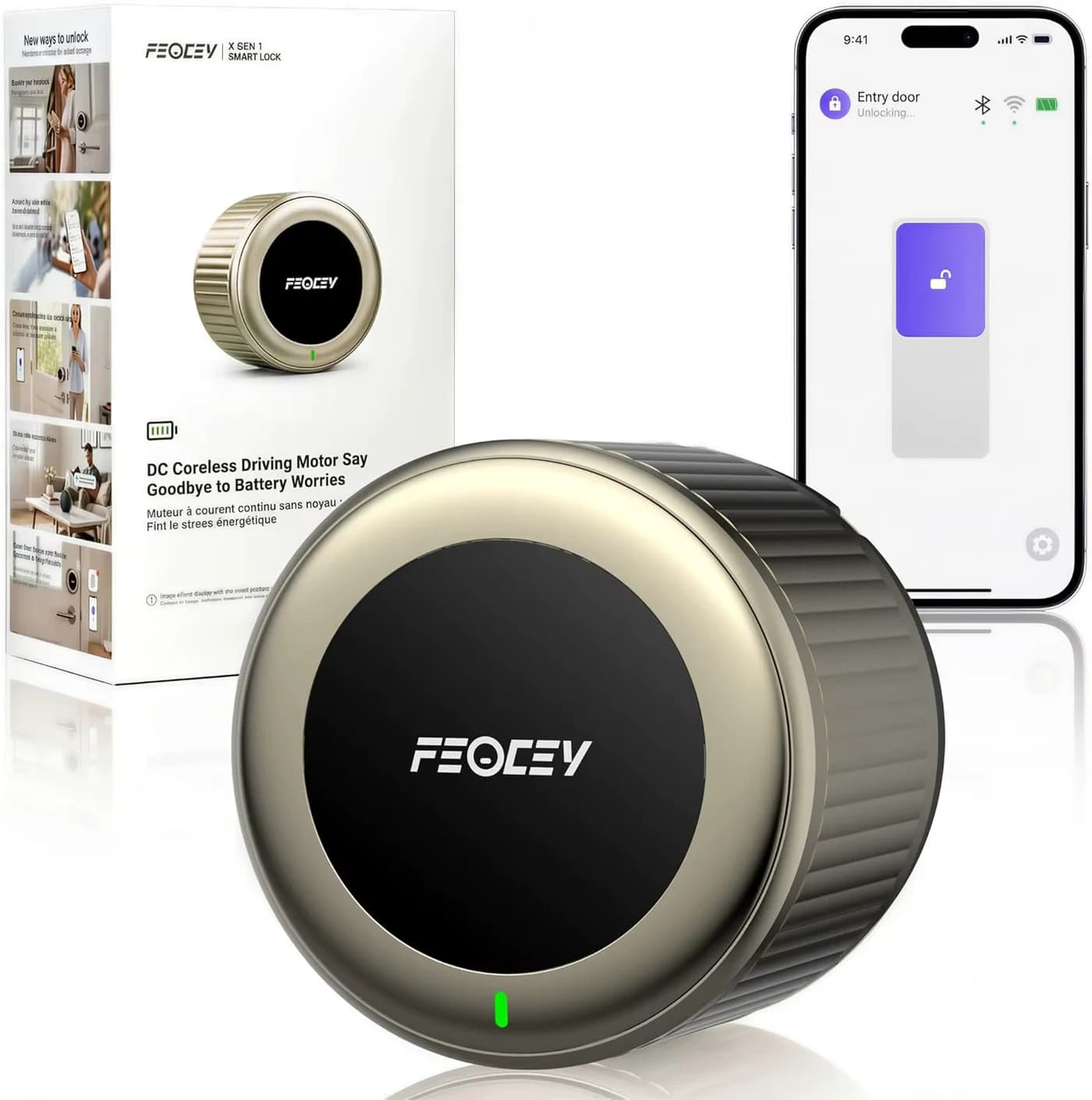 Smart Lock 001: Type: Smartphone · Special Features: Auto-Lock · Color: Champagne Gold