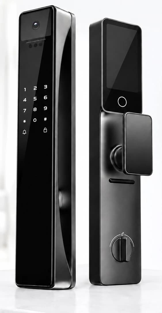 FC101DH exterior and interior lock-panel assembly shown without door-fit promises