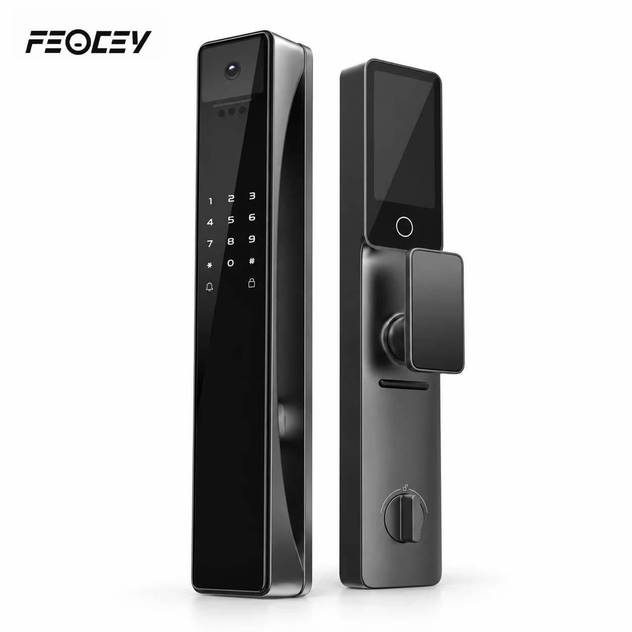 FC101DH residential mortise smart lock with door viewer