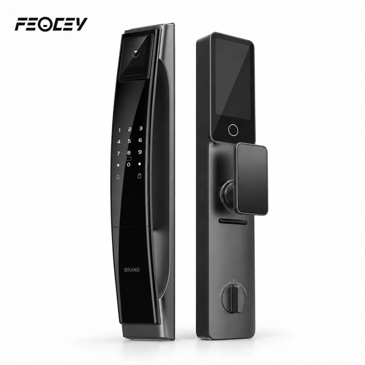 FC102DH residential mortise smart lock exterior and interior panels