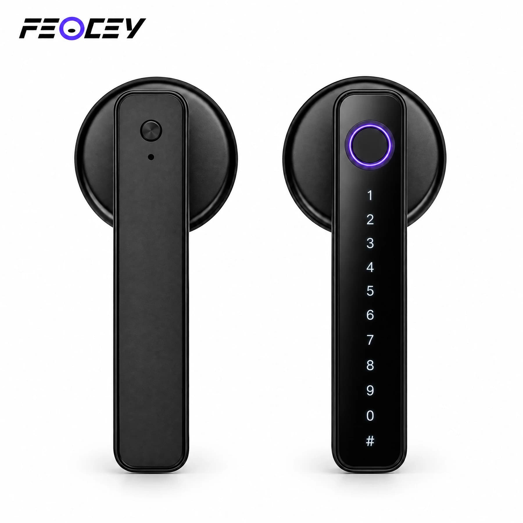 FC20L compact residential smart lever exterior and interior assemblies