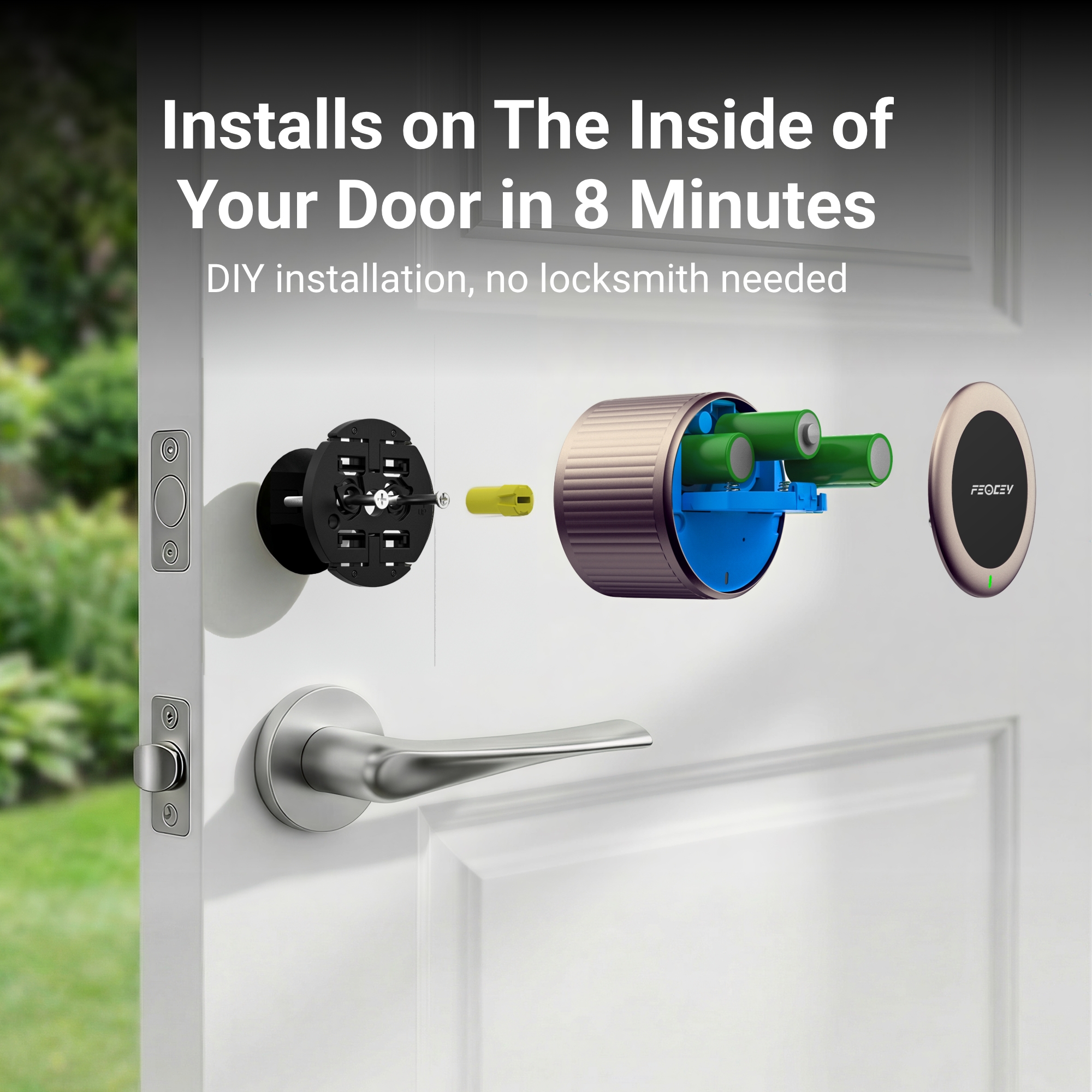 Original X GEN1 interior retrofit assembly with an eight-minute installation message